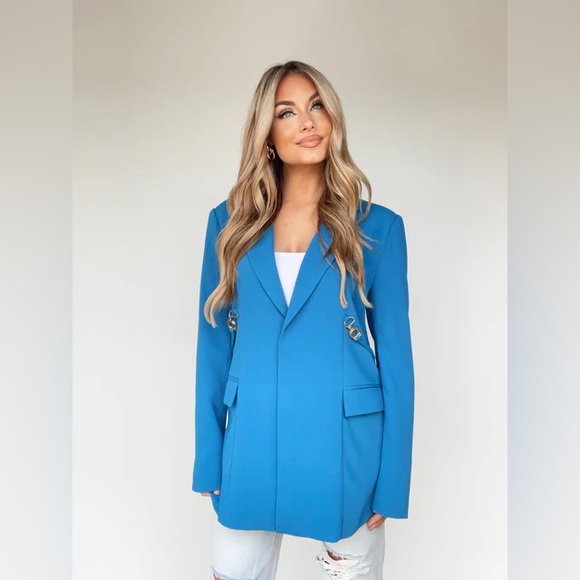 Lane 201 Treasure You Blazer in Blue - Picture 4 of 7